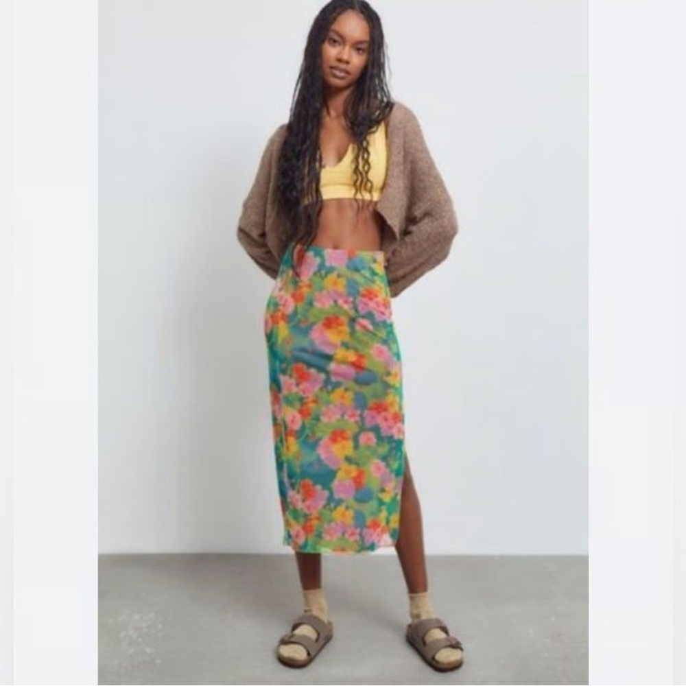Urban Outfitters Multicolor Floral Skirt